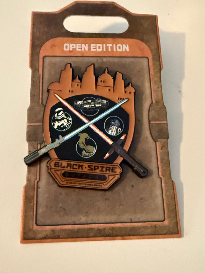 Star Wars Black Spire Pin New on Card