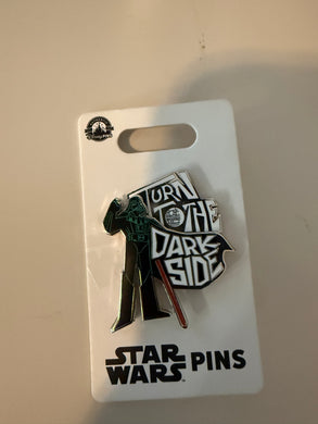 Darth Vadar Turn to the Dark Side Pin New on Card