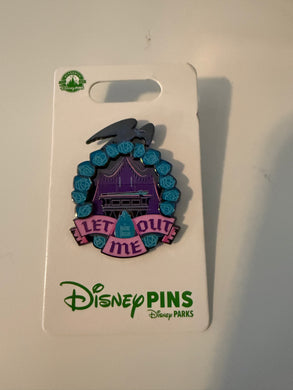 Let Me Out Haunted Mansion Pin New on Card