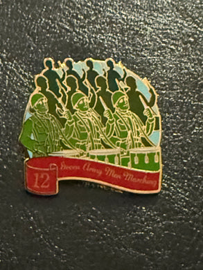 Day 12 Green Army Men Marching Limited Release Mystery Pin
