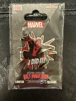 Spiderman Half Marathon I Did It Limited Release Pin New on Card