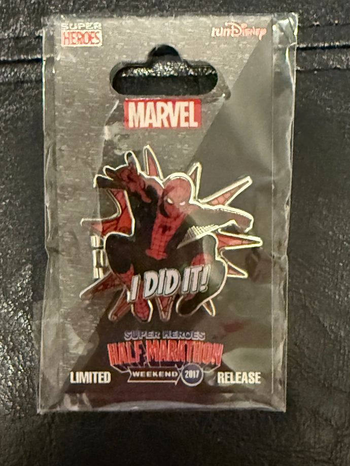 Spiderman Half Marathon I Did It Limited Release Pin New on Card