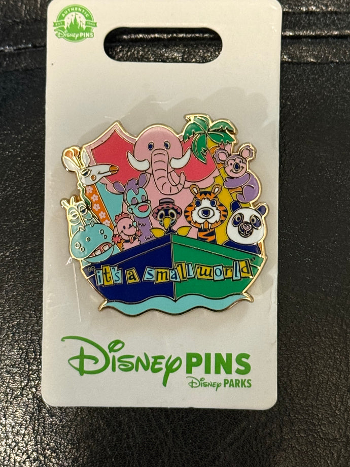 It's a Small World Pin New on Card