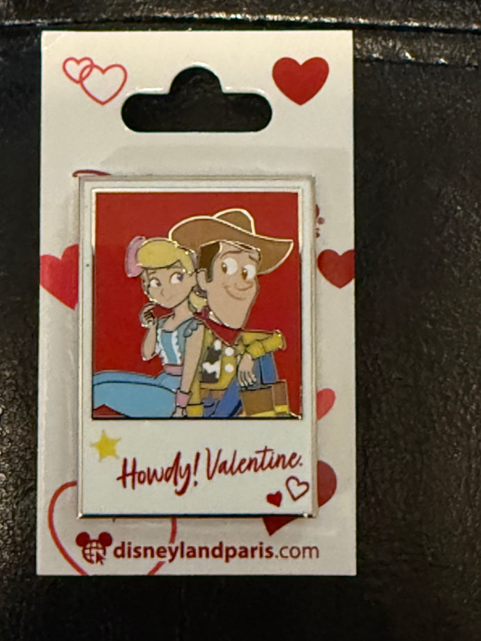 Woody and Bo Disneyland Paris Pin New on Card