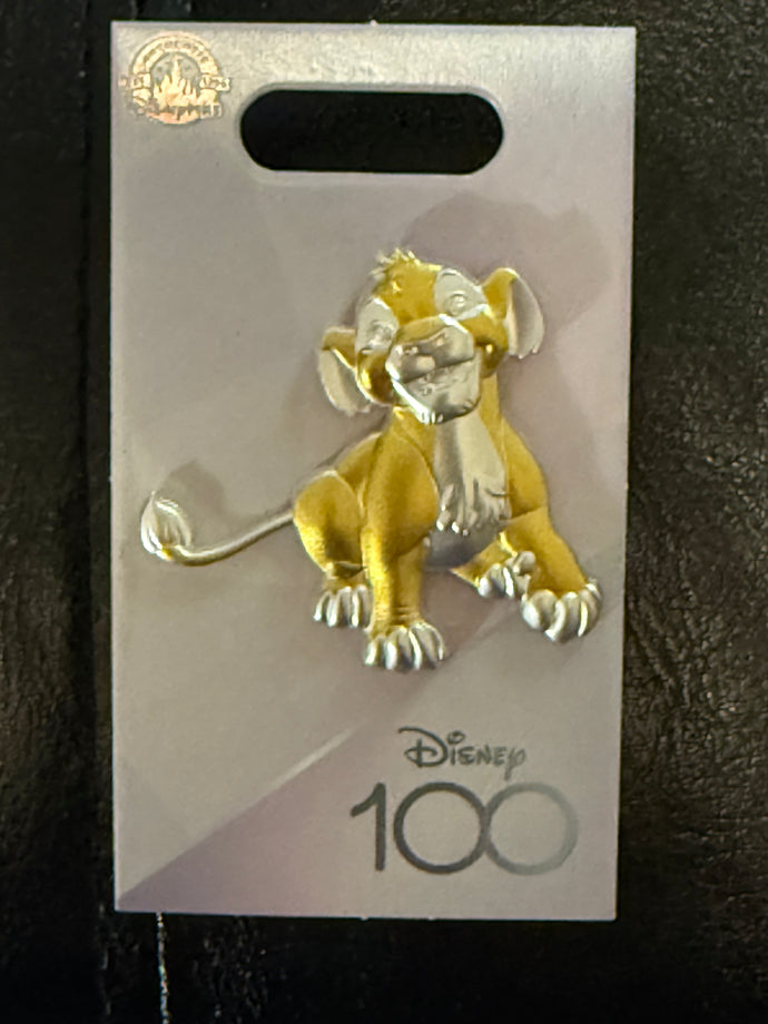 Simba Disney 100 Pin New on Card