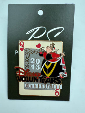 2013 Disney Voluntears Community Fund Queen of Hearts Pin