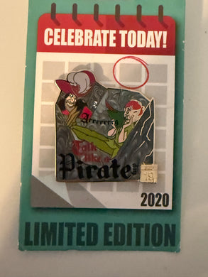 National Talk Like a Pirate Day 2020 Peter Pan Limited Edition Pin New on Card