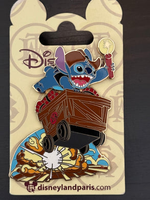 Big Thunder Mountain Stitch Disneyland Paris Pin New on Card