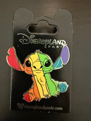 Pride Stitch Disneyland Paris Pin New on Card