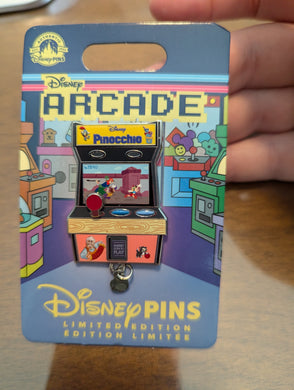 Pinocchio Arcade Limited Edition Pin New on Card