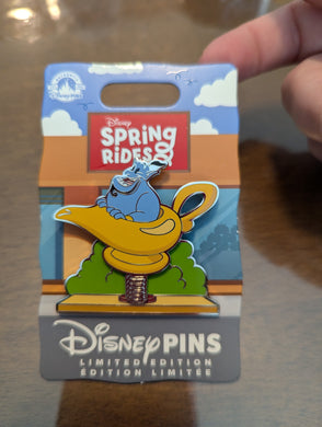 Genie Spring Rides Limited Edition Pin New on Card