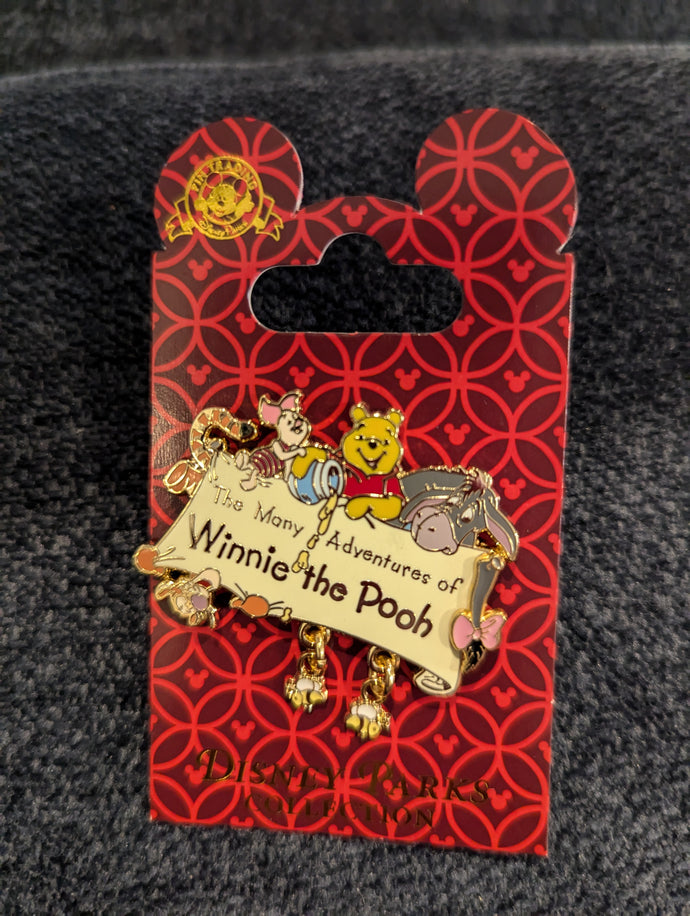 The Many Adventures of Winnie the Pooh Pin New on Card