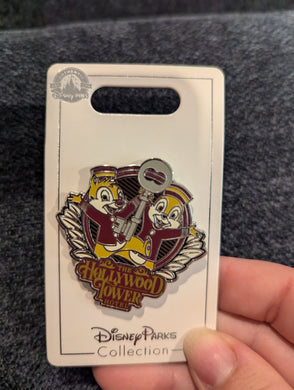 Chip and Dale Hollywood Tower Hotel Pin New on Card