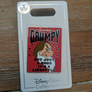 Grumpy Not Just a Mood it's a Lifestyle Pin New on Card