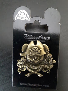 Pirate Micky Mouse "A Pirates Life for Me" Pin New on Card