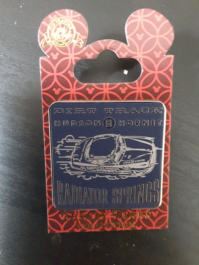 Dirt Track Hudson Hornet Radiator Springs Cars Pin New on Card