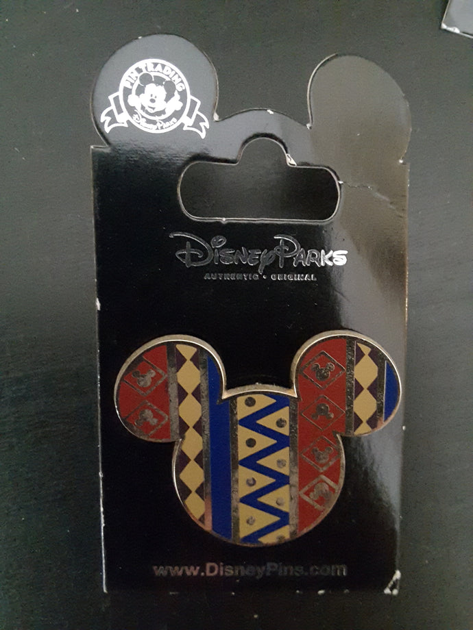 Mickey Head Fun Design Pin on Card