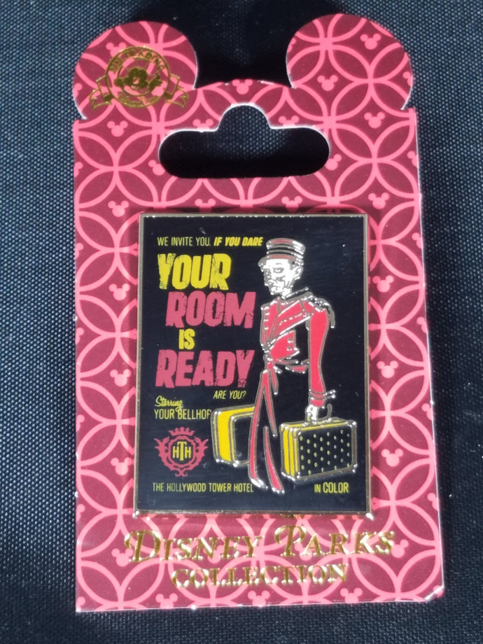 Tower of Terror Your Room Is Ready Pin New on Card