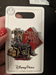 Jack Sparrow "Cheers to the Pirate Life" pin new on card