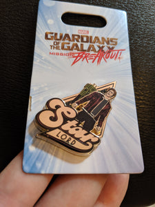 Star Lord from Guardians of the Galaxy Pin New on Card