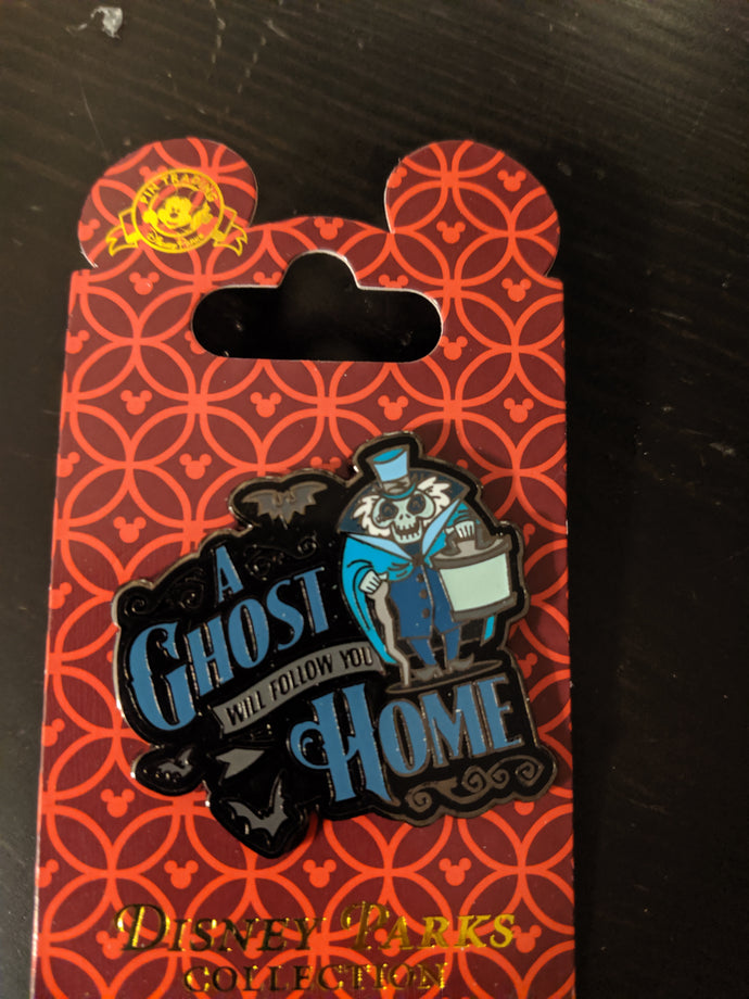 Haunted Mansion A Ghost Will Follow You Home Pin New on Card