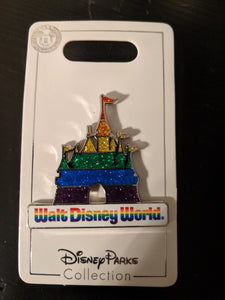 Walt Disney World Rainbow Castle Pin New on Card