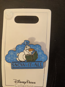 Olaf From Frozen "Snow it All" Pin New on Card