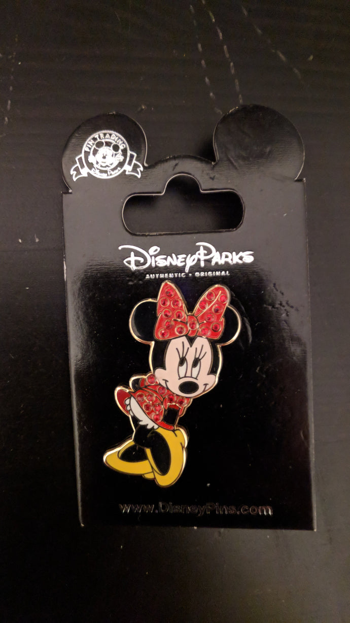 Minnie with Red Gems Pin New on Card