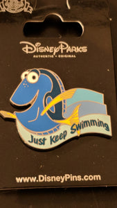 Dory Just Keep Swimming Pin New on Card
