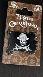 Pirates of the Caribbean Flag Dead Men Tell No Tales Pin New on Card