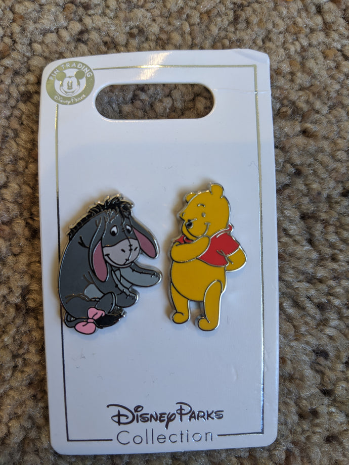 Pooh and Eeyore 2 Pin Set New on Card