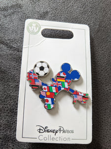 Epcot Flags Soccer Mickey Pin New on Card