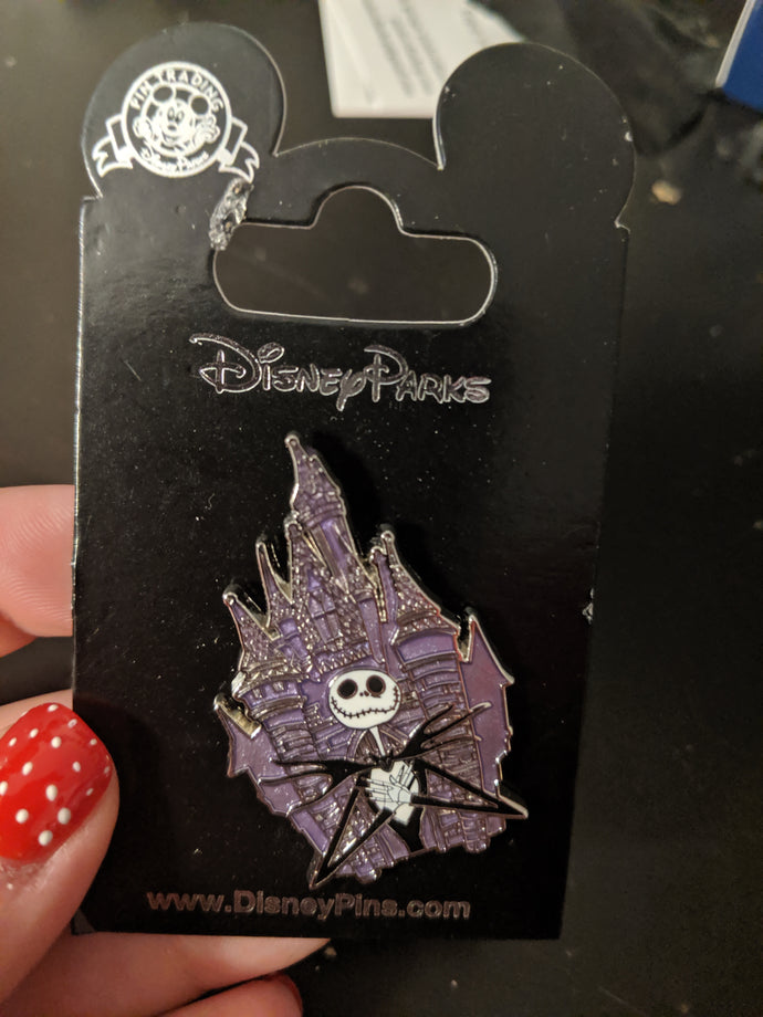 Jack Skellington with Castle Pin New on Card