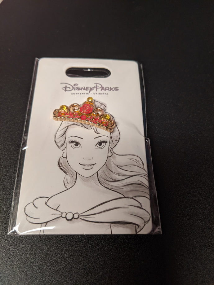 Belle Tiara Pin New on Card