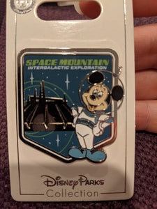 Space Mountain Mickey Pin New on Card