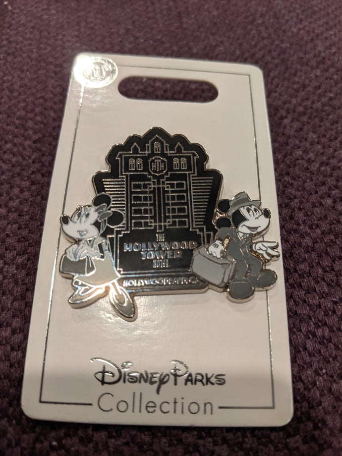 Hollywood Tower Hotel Pin New on Card