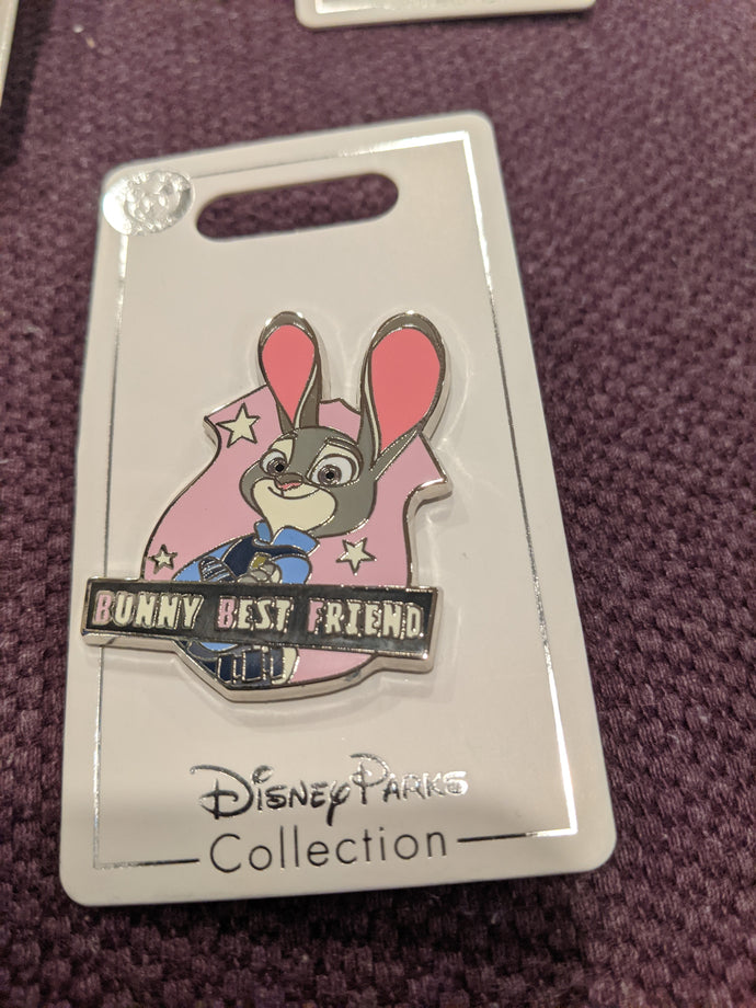 Zootopia Judy Hopps Bunny Best Friend Pin New on Card