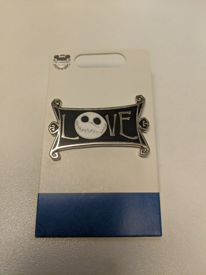 Jack Skellington Love from Nightmare Before Christmas Pin New on Card