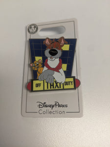 Oliver and Company Off Duty Taxi Pin New on Card