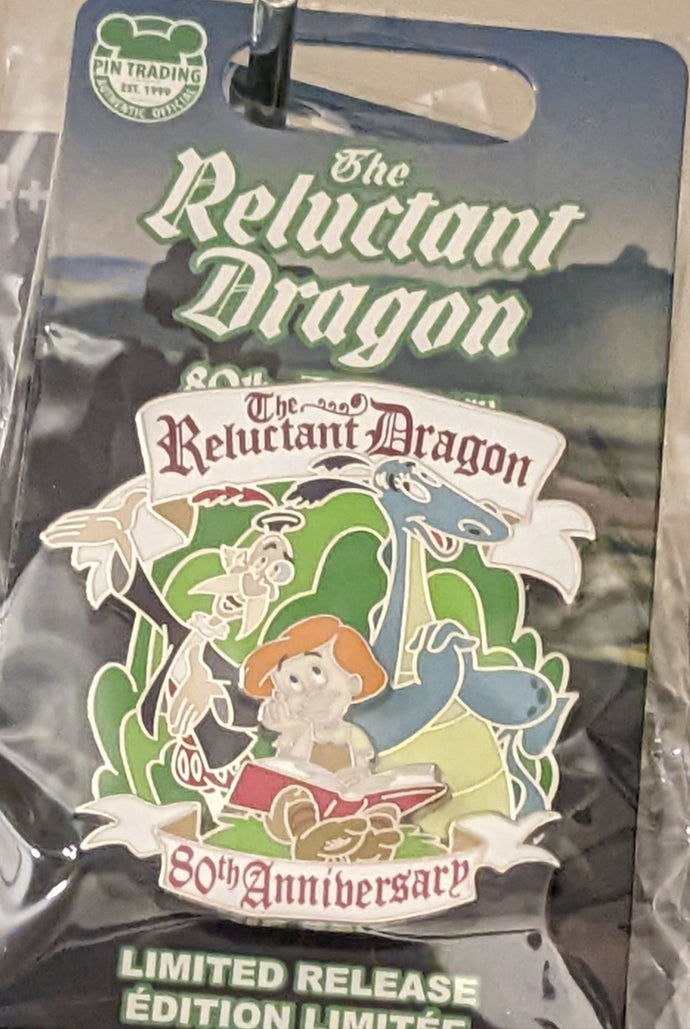 Reluctant Dragon Limited Release Pin New on card